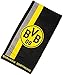 Produktbild Borussia Dortmund Badetuch/Duschtuch/Strandtuch mit Logo im Streifenmuster BVB 09 - Plus gratis Aufkleber Forever Dortmund