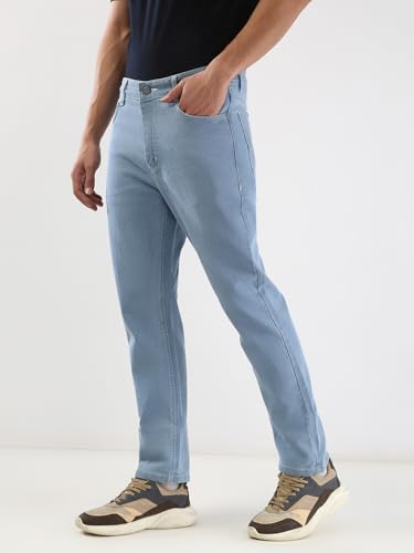 Image of Urbano Fashion Men's Straight Fit Washed Jeans Stretchable