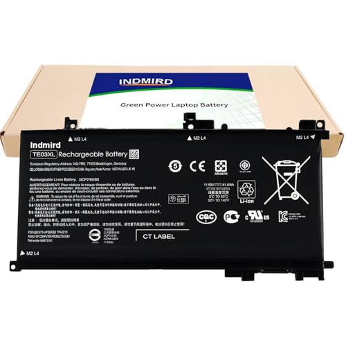 Batterie TE03XL Pour HP Pavilion 15 / Omen 15 - 62Wh, 11.55V - Compatible Avec De Nombreux Modèles (HSTNN-UB7A, TPN-Q173) - 3