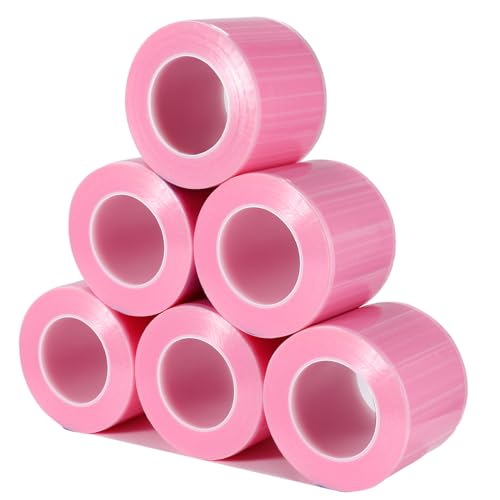 JMU Pink Barrier Film, 6 Rolls Dental Tattoo Barrier Tape 4" x 6"