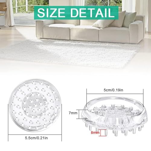 Copas para ruedas con púas y almohadillas protectoras transparentes, pack de 8 8