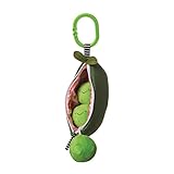 Manhattan Toy Farmer's Market Peas in A Pod Rattle, Squeaker & Travel Baby Toy