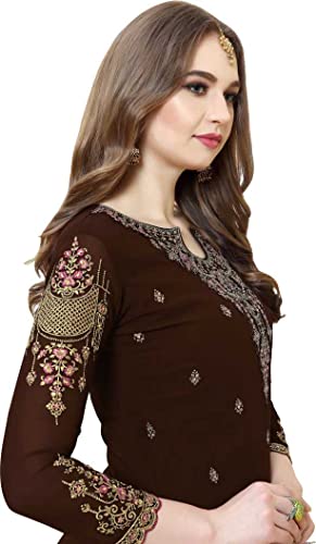 Image of SHAFNUFAB Womens Net Semi Stitched for Ladies use for women for lehenga suit for punjabi And lehenga suit for for wedding