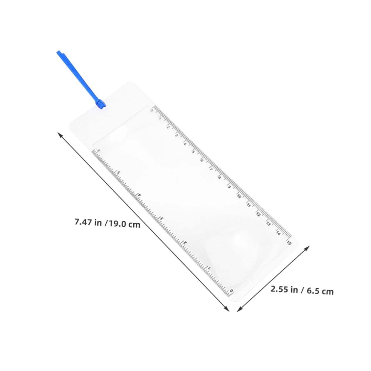 Angoily 6Pcs Bookmark Magnifier with Ruler Page Magnifier Lens for Reading Books Magazines Newspapers Maps Portable and Durable Design for Go Use