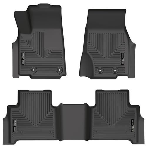 Husky Liners Weatherbeater Floor Mats | Fits 2022-2026 Jeep Grand Cherokee (Excludes 4XE) | Front & 2nd Row 3-pc Black - 95411