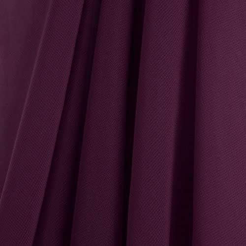 New Creations Fabric & Foam Inc, 60" Wide Polyester Sheer Chiffon Fabric (Plum 1034, 5 Yards)