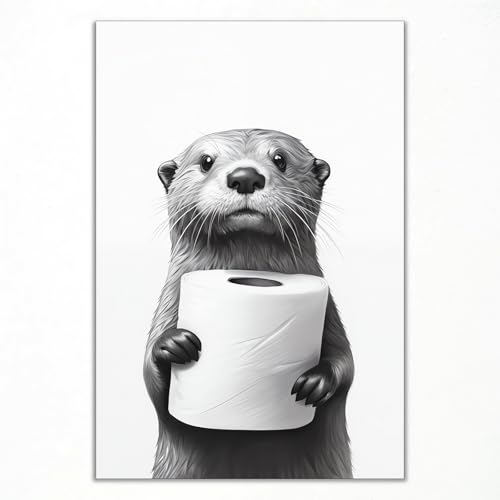Bradipo Quadri per Bagno Interessanti Animali Bagno Quadri Tela Stampe D'arte Moderna Adatti per Bagni Soggiorni e Servizi Igienici (30 * 40 CM)