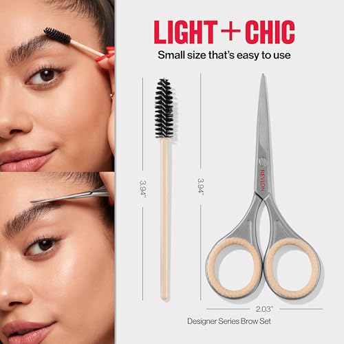 Revlon Designer Series 2-Piece Brow Set with Scissors & Spoolie Brush - image 8