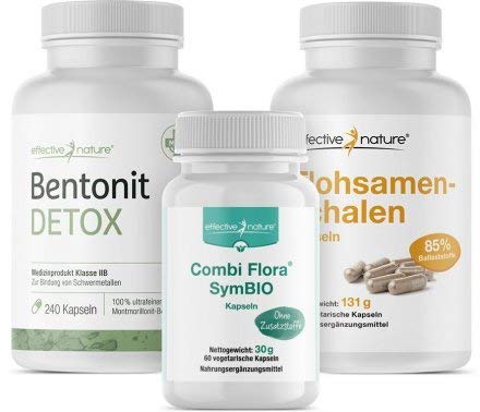 SIMPLE CLEAN | Schonend und effektiv | mit Bentonit Detox, Combi Flora SymBIO und Flohsamenschalen (4-Wochen-Kur)