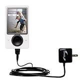Gomadic Intelligent Compact AC Home Wall Charger Suitable for The Microsoft Zune (1st Generation) - High Output Power with a Convenient, Foldable Plug Design - Uses TipExchange Technology