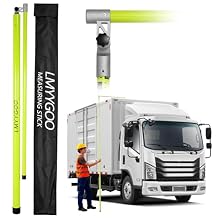 20FT Load Height Measuring Stick with Carrying Bag, Retractable Height Stick for Trucks, Truck Height Measuring Stick with Adjustable Pole, Accurately for Trucks, Car HaulersLight Green