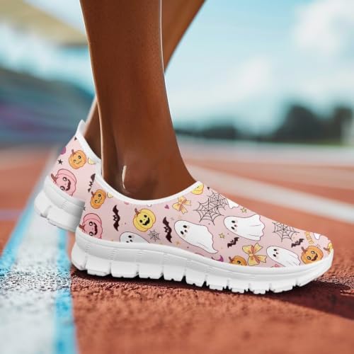 Image of Floral Sneakers for Women Colorful Art Shoes for Women Slip On Casual Work Shoes