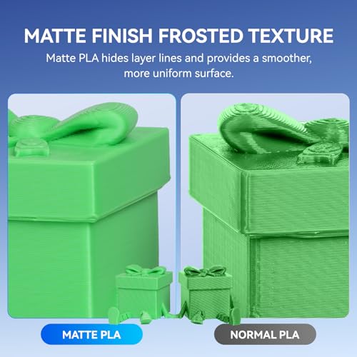 Image of JAYO Matte PLA 3D Printer Filament Bundle 1.75mm, Matte Finish Hides Layer Lines, 10 Pack 1.1kg Spools (11kg Total), Dimensional Accuracy ±0.02mm, Black