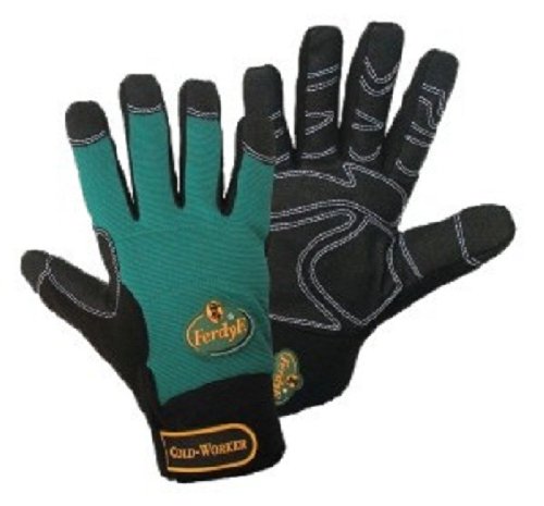 FerdyF. Mechanics Cold Worker 1990-8 Clarino Synthetic Leather Assembly Glove Size (Gloves): 8, Black, Blue, M (8)