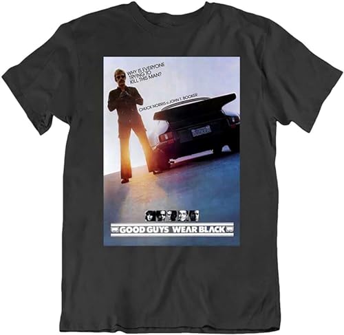 Photo de Men's Chuck Norris Good Man in Film Noir Fan T-Shirt Black L