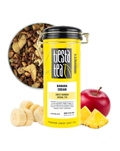 Image of Tiesta Tea Banana Cream, Sweet Banana Herbal Loose Leaf Tea, 5 oz Tin