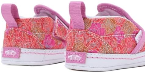 Vans, Infant Slip-On V Crib Sneakers (Rose Camo/Pink Floral, 3) | Image 4