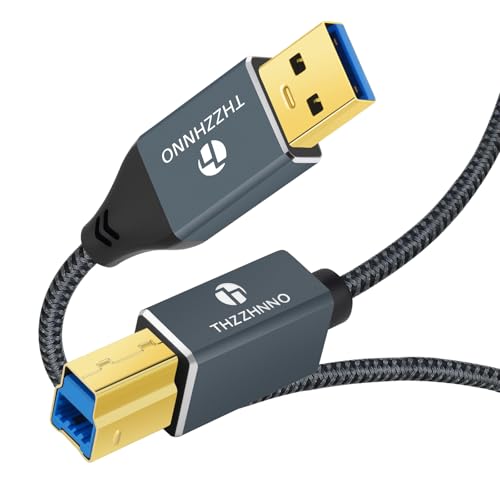 Thzzhnno USB 3.0 A auf USB B Kabel 3M, 5Gbps Typ auf Typ B Druckerkabel kompatibel mit Dockingstation, Externe Festplatten Treiber, Scanner, Drucker Thzzhnno USB 3.0 A auf USB B Kabel 3M, 5Gbps Typ auf Typ B Druckerkabel kompatibel mit Dockingstation, Externe Festplatten Treiber, Scanner, Drucker