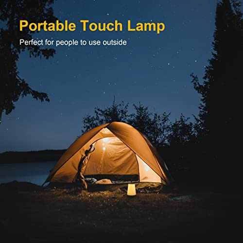 Image of Touch Lamp, Portable LED Night Light with Quick USB Charging Port, 5 Level Dimmable Warm White Light & 13 Color Changing RGB for Bedroom Living Room Outdoor Camping