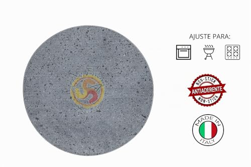 Miniatura 2 de - Piedra Volcánica Etna Pizza - Redonda Diámetro 35 Cm - Cocción Sana Y Natural Piedra Volcánica - Ideal Para Horno Smeg Pizza