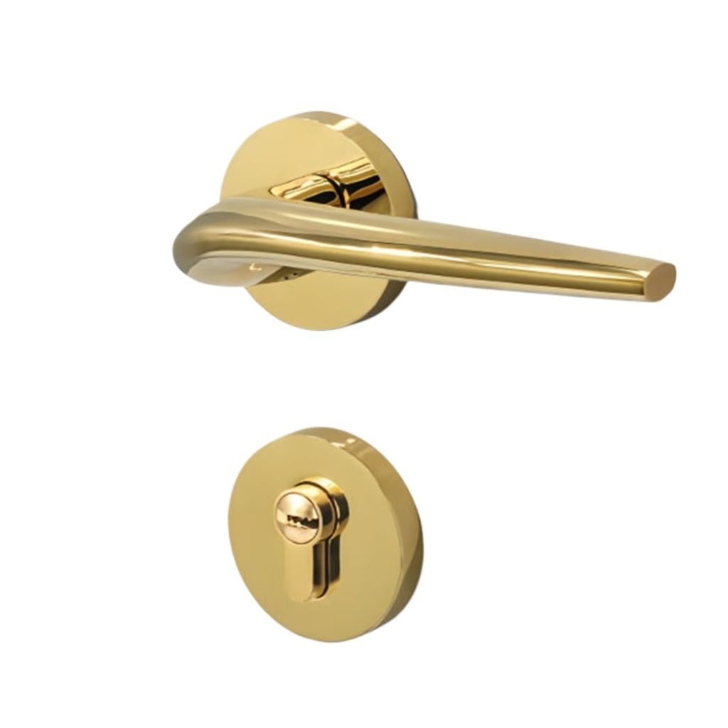 MOBYGKFY Indoor Mute Door Locks Magnetic Room Household Split Handle