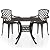 LOPOO 3 Piece Bistro Set Cast Aluminum Outdoor Furniture with Elegant Design, Comfortable Seating, Bronze Finish