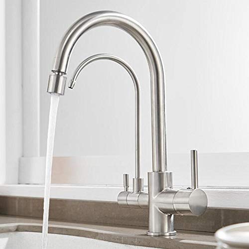 Robinet de cuisine avec filtre à eau pour éliminer les bouteilles plastique de l'évier