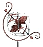 Regal Art & Gift Twister Wind Spinner β Metal Yard Decorations Outdoor | Kinetic Garden Spinner for Lawn, Pathway, or Flower Bed | Weather-Resistant Outdoor Sculpture - 71.5 Inch