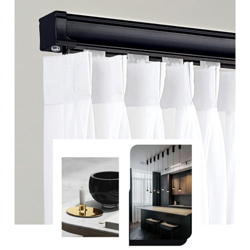 Riel de techo de aluminio negro de 3m ideal para separar dormitorios 5