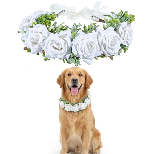 Dog Wedding Collar, Flower Collar for Dog Wedding...