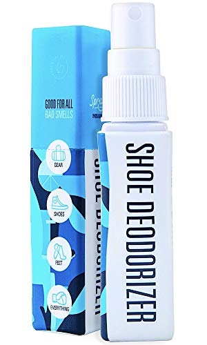 Shoe Deodorizer Spray (travel size) Shoe Odor Eliminator w 9 Antibacterial Essential Oils