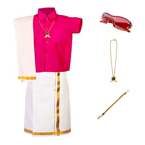 Image of AMIRTHA FASHION Boys Traditional Dhoti & Shirts SET WITH ACCESSORIES (RSTCMBD-$)