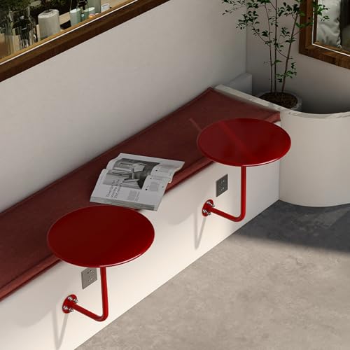 Table basse murale ronde en L pour coin petit déjeuner et café convivial