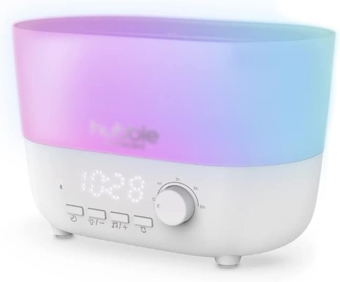 MOOWI Desktop humidifier Humidifiers 5-in-1 Humidifier with Diffuser Speaker Night Light and Clock Air Humidifier Humidifiers for Bedroom