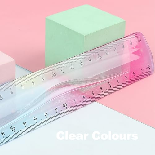 1 Stück Lineal 30 cm Flexibel,Ruler 30 cm,Lineal Biegsam,Flexibles Lineal,Lineal Flexibel,Bunt Biegbar Weich Lineal,für Schule,Büro,Zuhause (PVC)