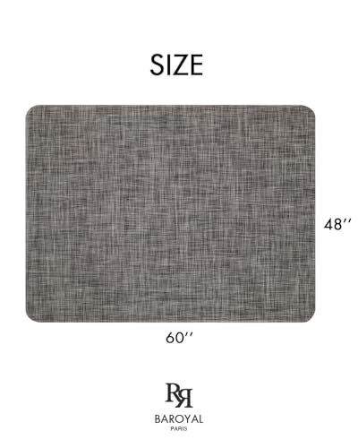Image of BARoyal Office Chair Mat for Hardwood Floor Under Desk Computer Rolling Chair Mat for Wood /Tile Floor Non-Slip Heavy Duty Desk Rug PVC Plastic Hard Floor Protector 48 inch x 60 inch(Gravel)