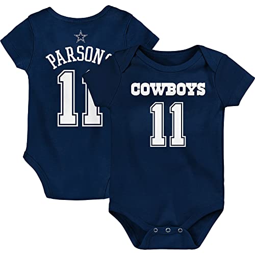 Image of Outerstuff Newborn & Infant NFL Mainliner Player Name & Number Bodysuit