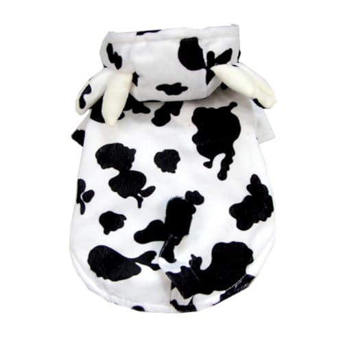 Disfraz para perro pequeño con estampado de vaca