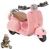 Scooter Toy for Labubu Toy with Light and Music, Cute Have a Seat for Labubu Accessories, Interactive Toys Desktop Decor for Doll Collectors (Pink)