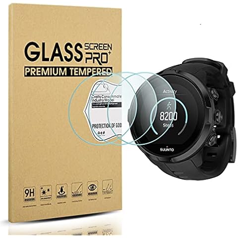 Diruite 3-Pack for Suunto Spartan Sport Tempered Glass Screen Protector for Sport HR/Wrist HR/Baro/Ultra/Ultra HR GPS Watch [Anti-Scratch] [Perfectly Fit] Cover