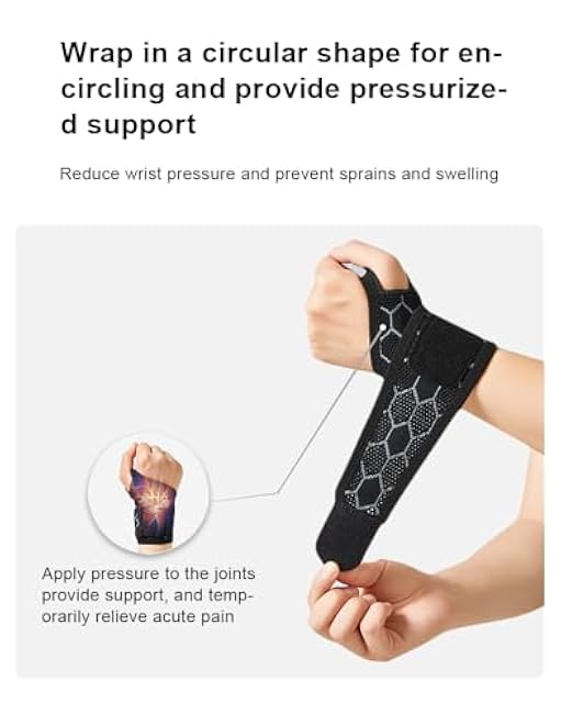 Ultra Thin Breathable Outdoor Compression Anti-Slip Elastic Sports Wrist Support Tendon Support Wrist Brace, Carpal Tunnel Brace,Gym Protection(Unisex) (Black)