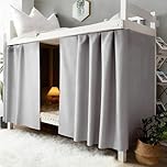 Student Bottom Bunk Bed Curtains Dormitory Blackout Bed Drapes Canopy Single Bed Pure Color Privacy Lightproof Curtains Moveable Dustproof Bed Cover Shading for School Home Tent Photo Background