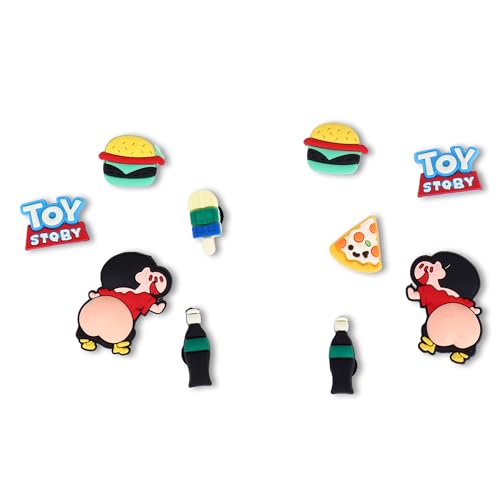 Image of CASSIEY Polyvinyl Chloride Shoe Charms Clog Different Characters Used To Decorate Clogs Shoes For Rounded Holes Charms For Shoes