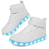 Wajin LED Light Up Shoes Kids High top Sneakers with USB Charging Flashing Luminous Shoes Dancing...