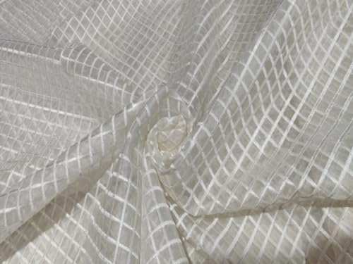 Tissu 100% soie organza brodé pour confectionner votre robe de mariée de rêve