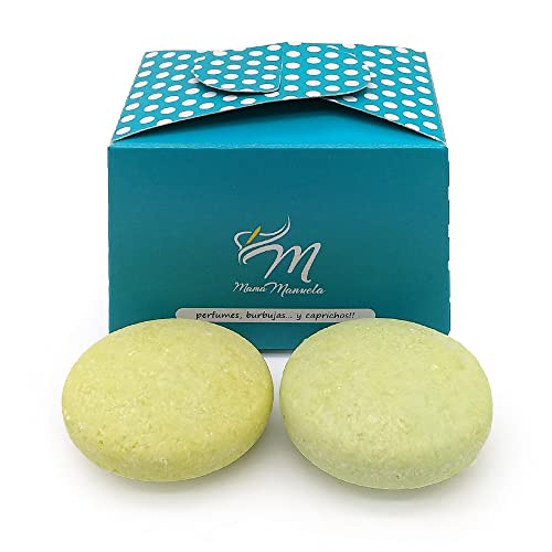Champú sólido para todo tipo de cabellos - 100% natural - Con té matcha - Para toda la familia - Uso diario - Hidrata, nutre y suaviza - Hecho en España (Pack 2 ud)
