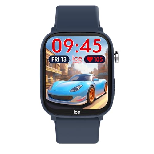 ICE-WATCH - Ice Smart Junior 3.0 Find My Blue - Montre connectée géolocalisable Bleue pour garçon avec Bracelet en Silicone - 024547 (1.75 Pouces)