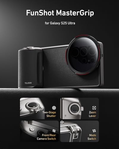 Kit de fotografía para Samsung Galaxy S25 Ultra TELESIN Fun Shot con grip y filtro de 67mm 2