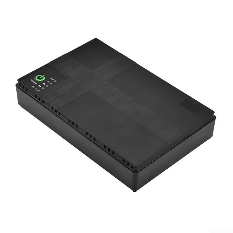 Routeur Mini UPS pour chat optique, 8800 mAh DC de secours avec double sortie, alimentation portable pour caméra de sécurité et système de contrôle d'accès (noir-8800 mAh)