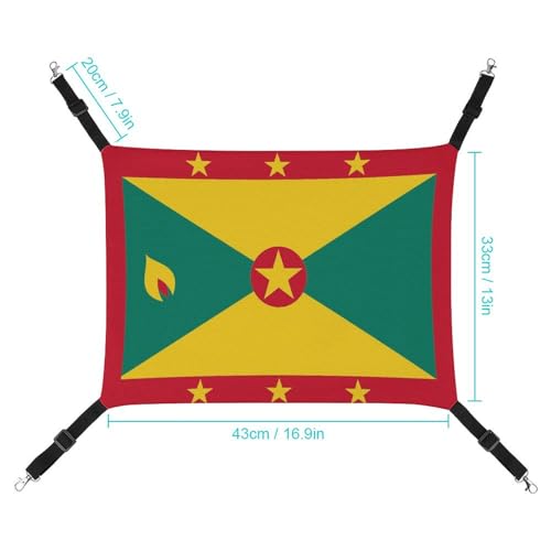 Rede para gatos com bandeira de Granada - Cama macia para animais de estimação confortável e estilo